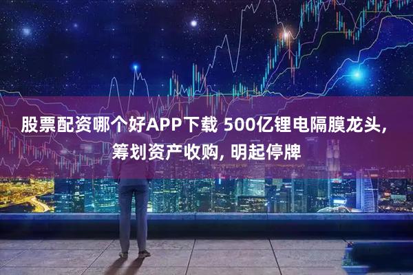 股票配资哪个好APP下载 500亿锂电隔膜龙头, 筹划资产收购, 明起停牌