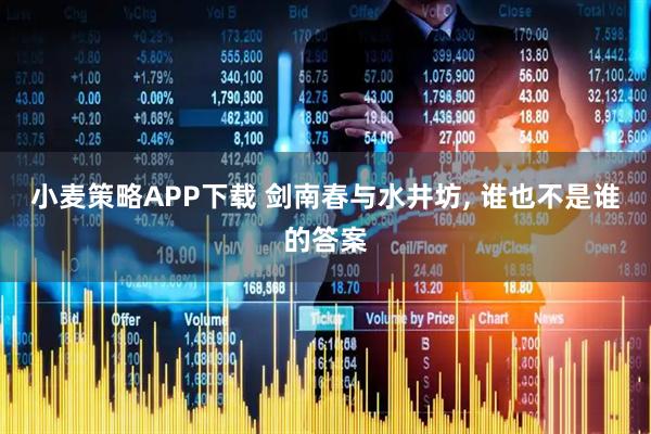 小麦策略APP下载 剑南春与水井坊, 谁也不是谁的答案